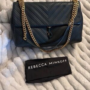 REBECCA MINKOFF Leather Edie
Large Flap Quilted Shoulder Bag